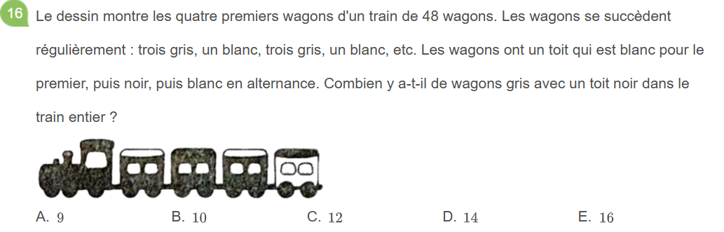 analyse des réponses du Sujet E au Kangourou des mathématiques 2026