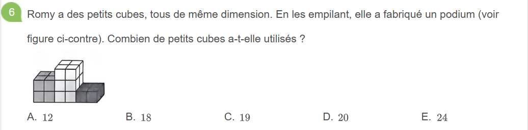 analyse des réponses du Sujet E au Kangourou des mathématiques 2026