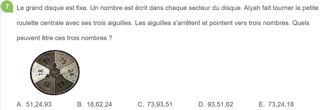 analyse des réponses du Sujet E au Kangourou des mathématiques 2026